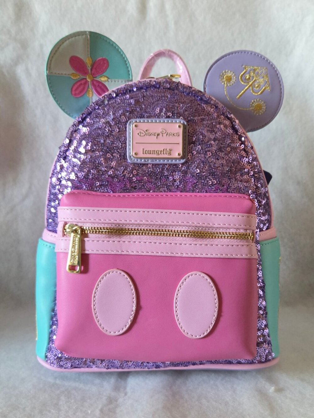 Disney Loungefly Mickey Mouse Main Attraction It’s a Small World Mini Backpack